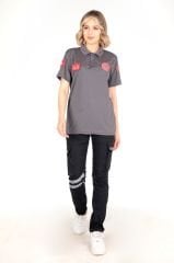 Yeni 112 Acil Sağlık Füme Polo Yaka Comfort T-shirt (Fileli-Unisex)