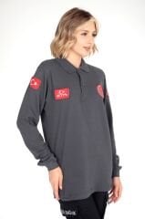 Yeni 112 Acil Sağlık Füme Uzun Kollu Lacoste T-shirt(Unisex)