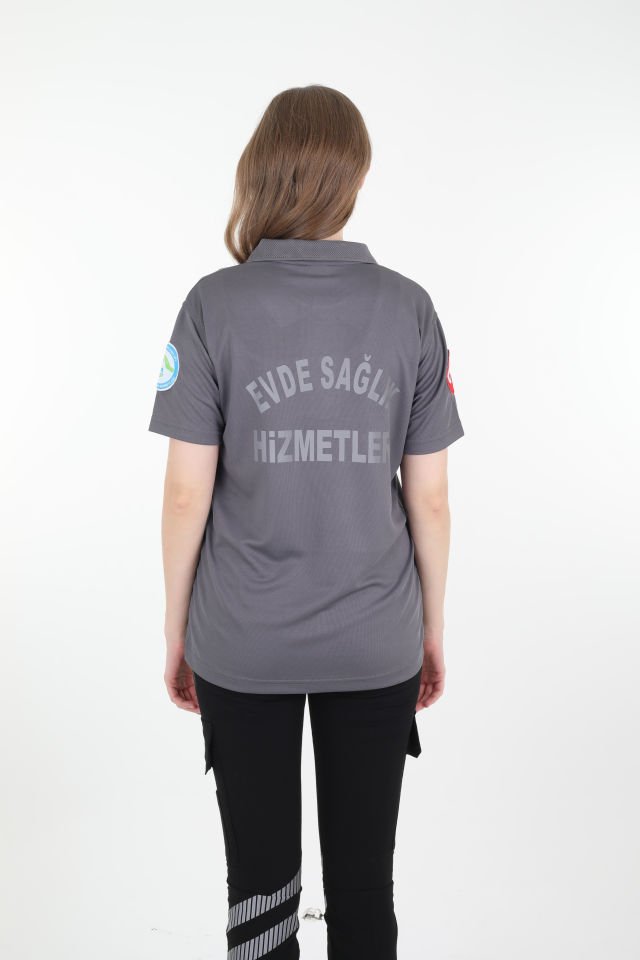Evde Sağlık Sıfır Yaka Füme Comfort T-shirt (Unisex-Fileli)