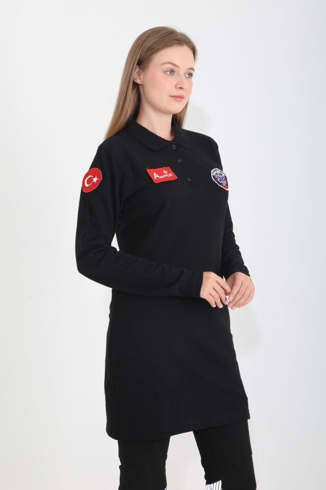 Yeni Paramedik Siyah Tunik Lacoste T-shirt