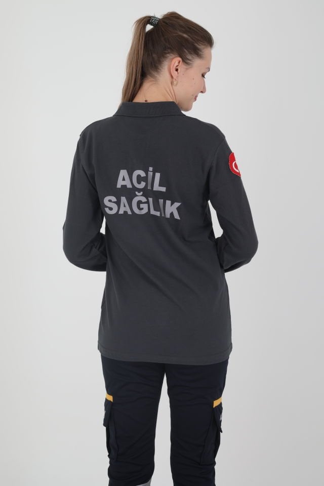 Acil Sağlık Füme Uzun Kollu Lacost (Unisex)