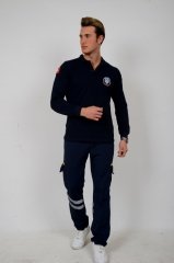 Paramedik Lacivert Uzun Kollu Lacoste  T-shirt (Unisex)