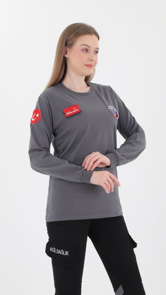 Yeni Paramedik Füme Penye Uzun Kol T-shirt (Unisex)