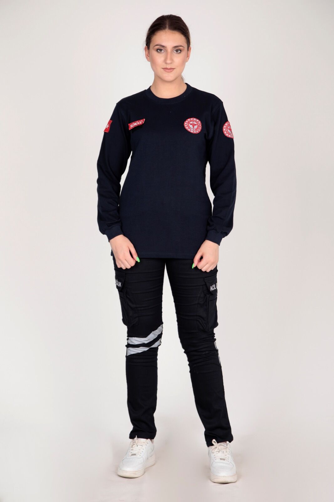 Yeni Sıfır Yaka Lacivert 112 Acil Sağlık Swit (Unisex)