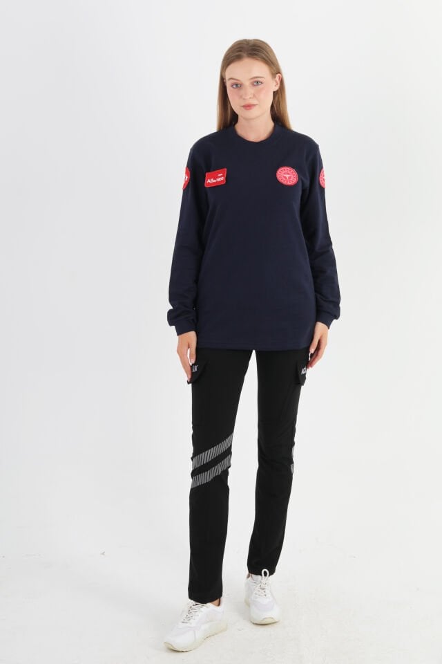 Yeni Sıfır Yaka Lacivert 112 Acil Sağlık Swit (Unisex)