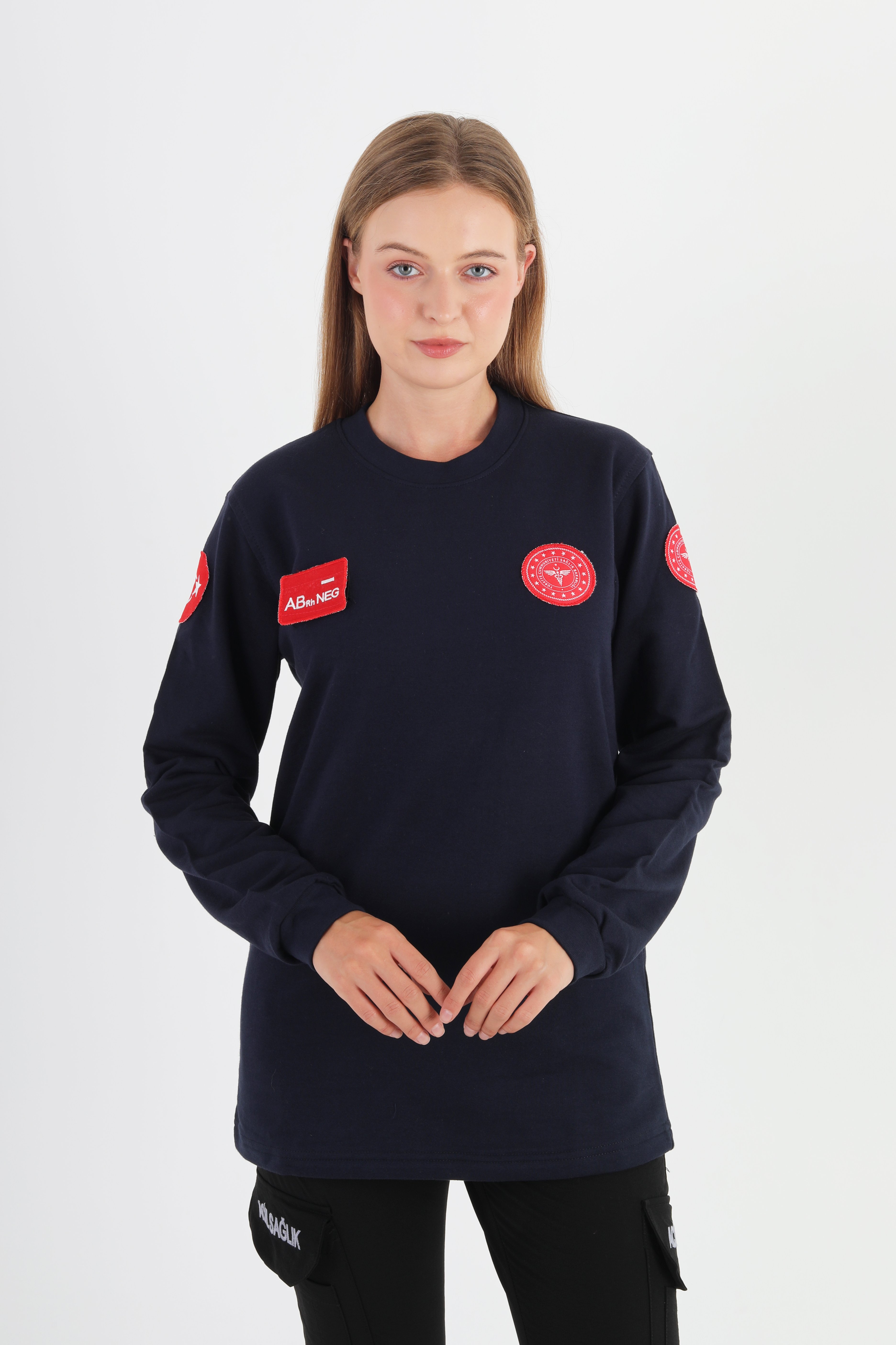 Yeni Sıfır Yaka Lacivert 112 Acil Sağlık Swit (Unisex)