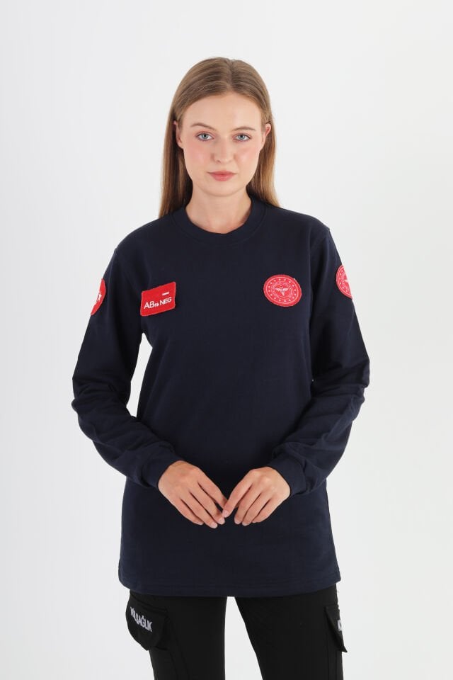 Yeni Sıfır Yaka Lacivert 112 Acil Sağlık Swit (Unisex)