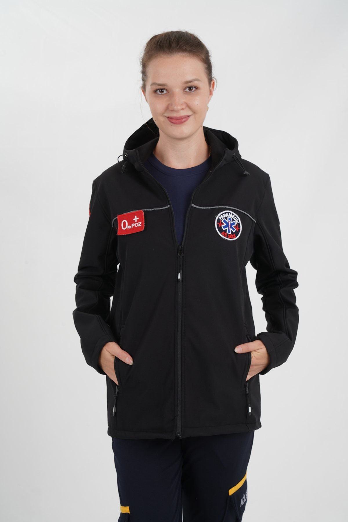 Paramedik Siyah Shoftshell Mont (Su Geçirmez-Unisex)