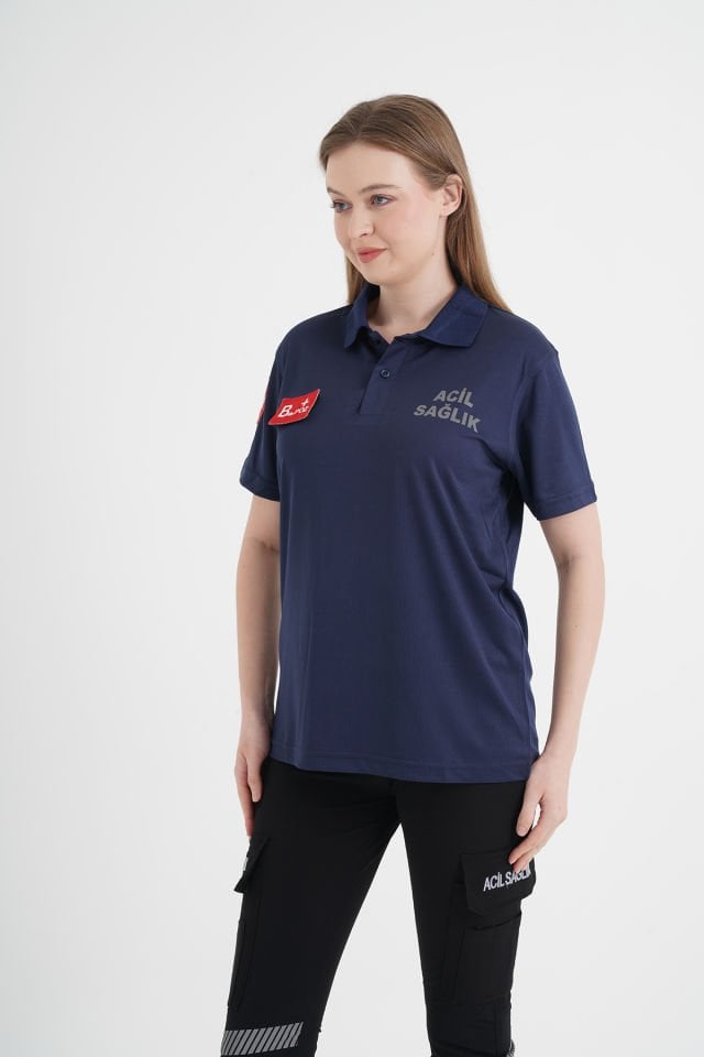 Acil Sağlık Comfort Polo Yaka T-shirt (Unisex-Fileli Kumaş)