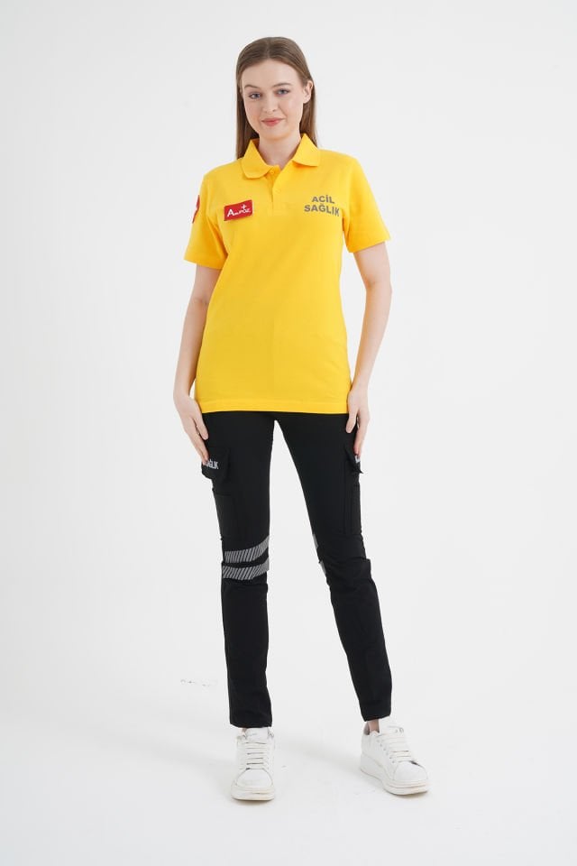 Acil Sağlık Comfort Polo Yaka T-shirt (Unisex-Fileli Kumaş)