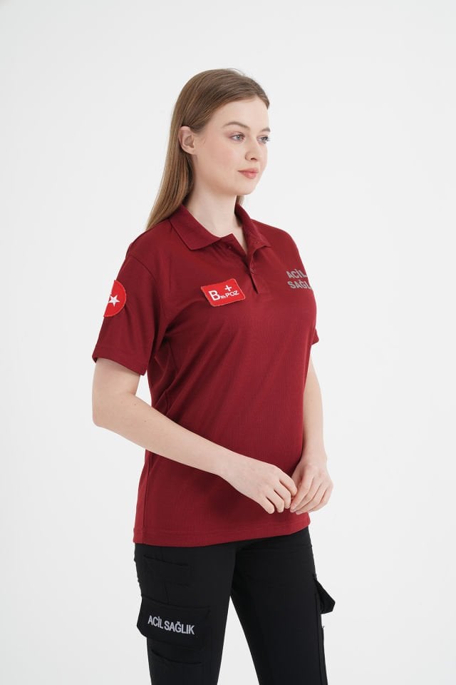 Acil Sağlık Comfort Polo Yaka T-shirt (Unisex-Fileli Kumaş)