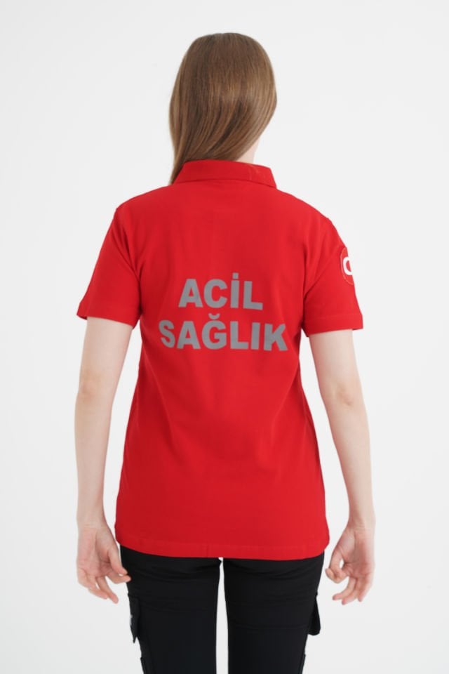 Acil Sağlık Comfort Polo Yaka T-shirt (Unisex-Fileli Kumaş)