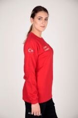 Yeni Sıfır Yaka 112 Acil Sağlık Kırmızı Swit (Unisex)