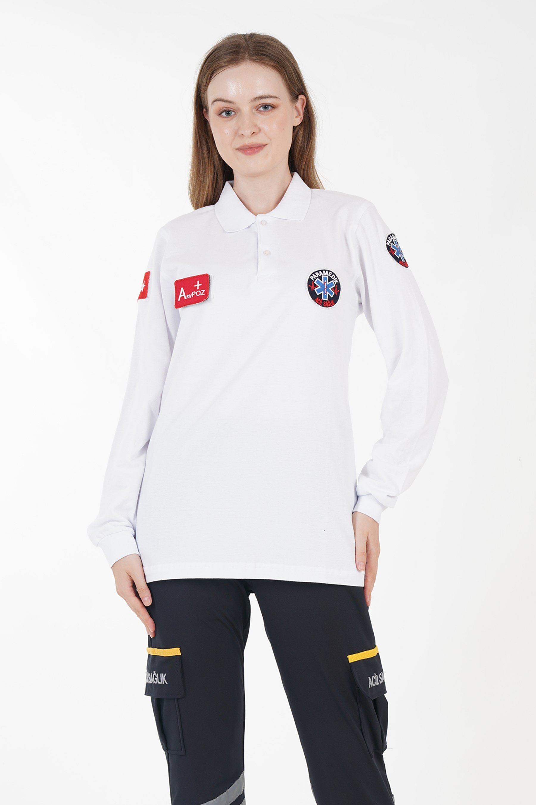 Paramedik Beyaz Uzun Kollu Lacoste T-shirt (Unisex)