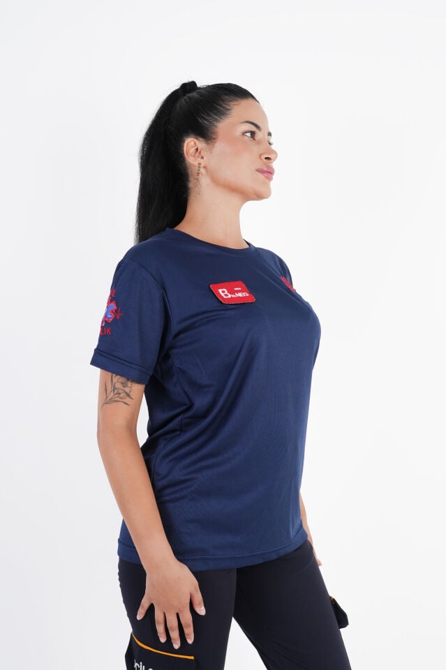 Ritimli Acil Sağlık Lacivert Comfort Sıfır Yaka (Unisex-Fileli)