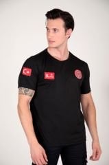 Sıfır Yaka 112 Acil Sağlık Siyah Comfort T-shirt (Fileli-Unisex)