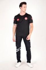Sıfır Yaka 112 Acil Sağlık Siyah Comfort T-shirt (Fileli-Unisex)