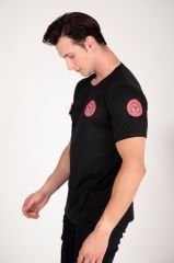 Sıfır Yaka 112 Acil Sağlık Siyah Comfort T-shirt (Fileli-Unisex)