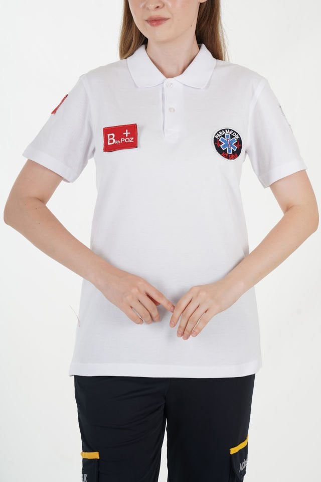 Paramedik Beyaz Lacost T-shirt (Unisex)