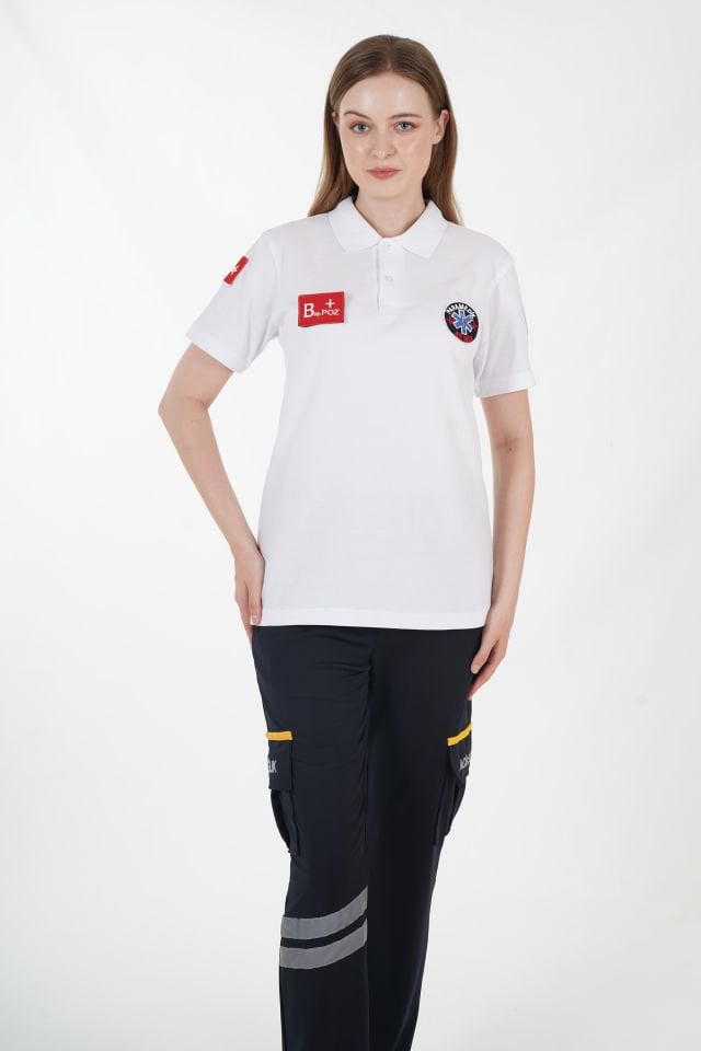 Paramedik Beyaz Lacost T-shirt (Unisex)