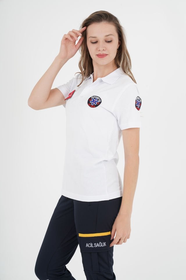 Paramedik Beyaz Lacost T-shirt (Unisex)