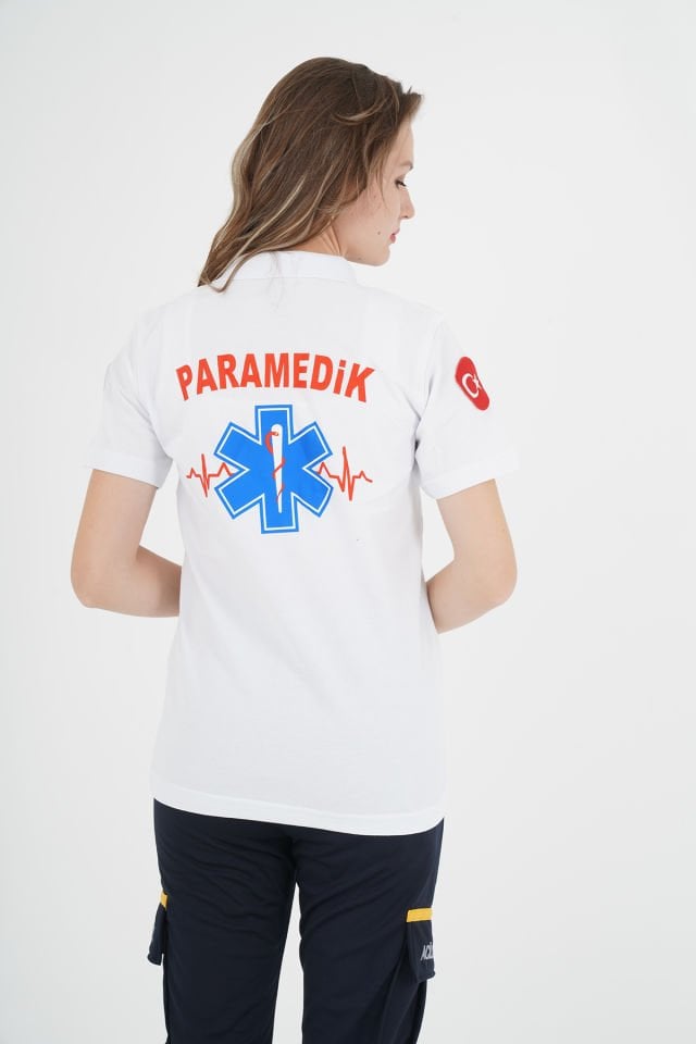Paramedik Beyaz Lacost T-shirt (Unisex)