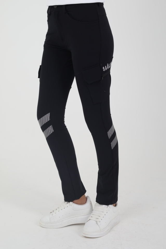 Yazlık Acil Sağlık Lacivert Outdoor Çok Cepli Likralı Pantolon (Unisex-Slimfit)