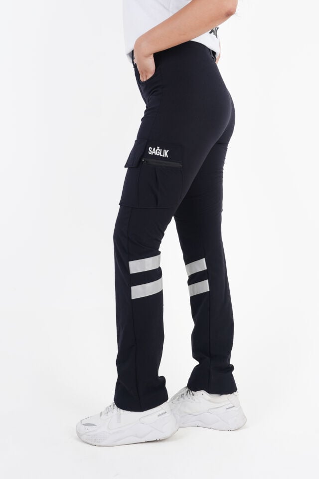 YAZLIK Acil Sağlık Lacivert Outdoor Çok Cepli Likralı Pantolon (Unisex-Slimfit)