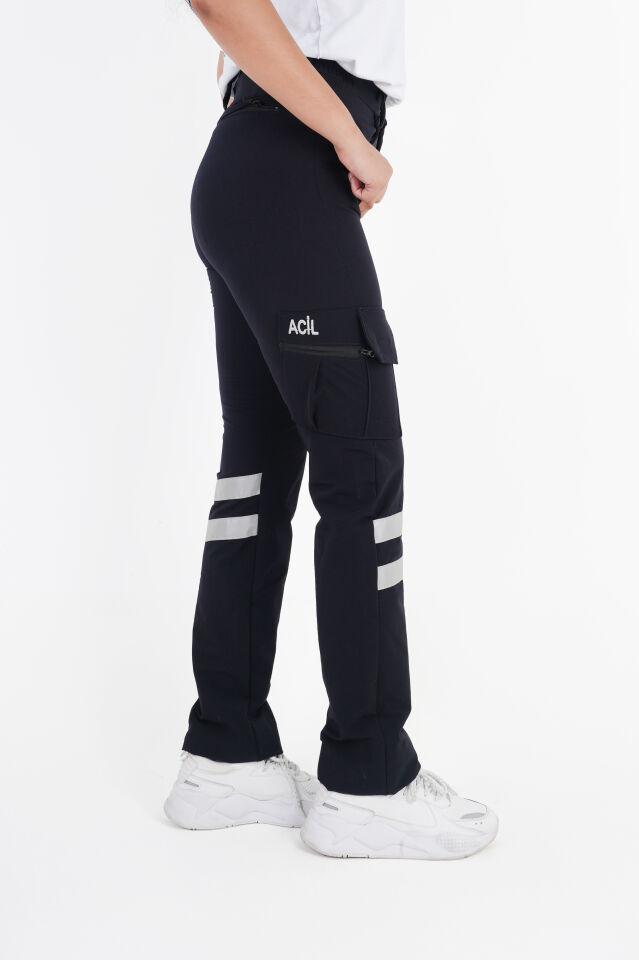 YAZLIK Acil Sağlık Lacivert Outdoor Çok Cepli Likralı Pantolon (Unisex-Slimfit)