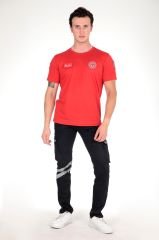 112 Acil Sağlık Comfort Sıfır Yaka Kırmızı T-shirt (Fileli-Unisex)