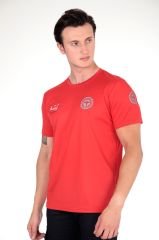 112 Acil Sağlık Comfort Sıfır Yaka Kırmızı T-shirt (Fileli-Unisex)