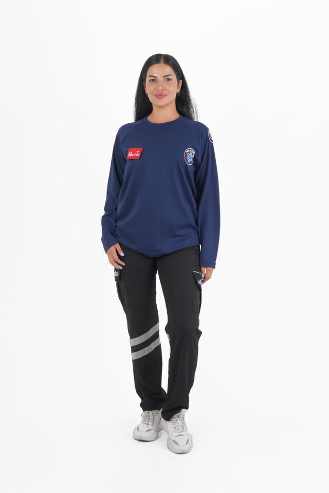 Paramedik Lacivert Oysho Kumaş Sıfır Yaka Swit (Unisex)