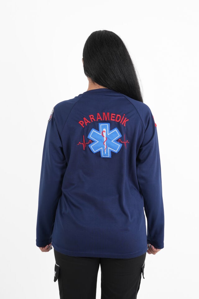 Paramedik Lacivert Oysho Kumaş Sıfır Yaka Swit (Unisex)