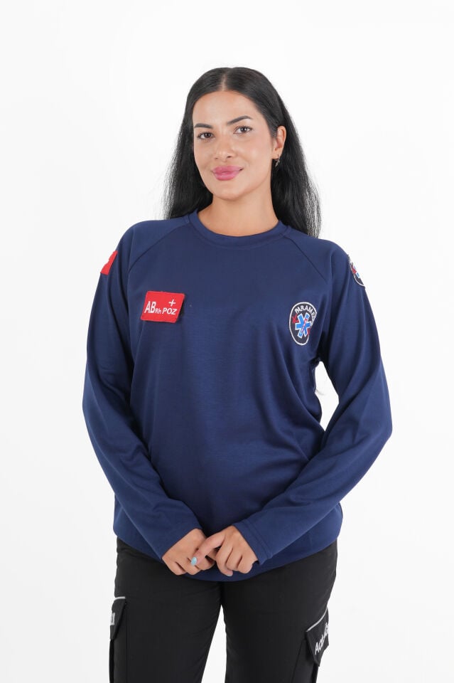 Paramedik Lacivert Oysho Kumaş Sıfır Yaka Swit (Unisex)