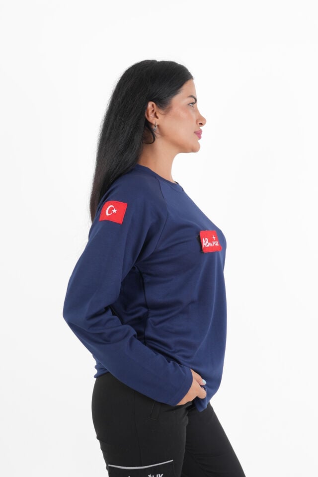 Paramedik Lacivert Oysho Kumaş Sıfır Yaka Swit (Unisex)