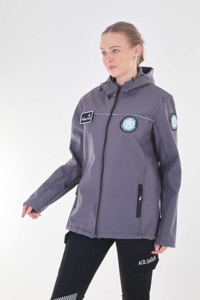 UMKE Füme Shoftshell Su Geçirmez Mont (Unisex)