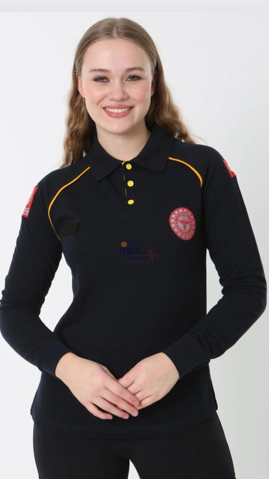 112 Acil Sağlık Lacivert Lacost Uzun Kollu T-shirt (Unisex)