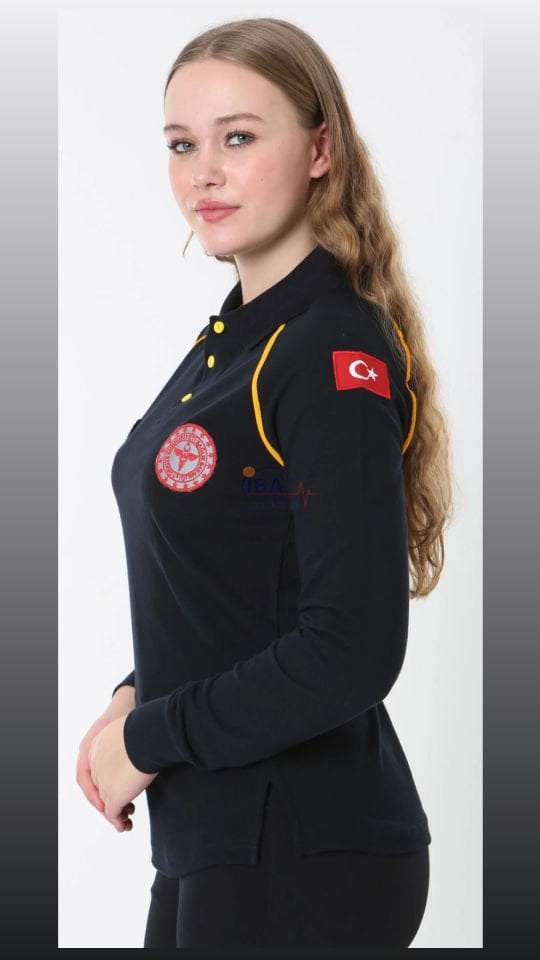 112 Acil Sağlık Lacivert Lacost Uzun Kollu T-shirt (Unisex)