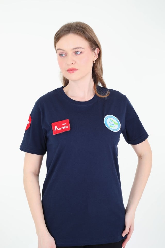 Yeni Evde Sağlık Lacivert Penye T-shirt (Unisex)