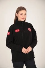 Yeni Siyah Evde Sağlık Fermuarlı Swit (Unisex)