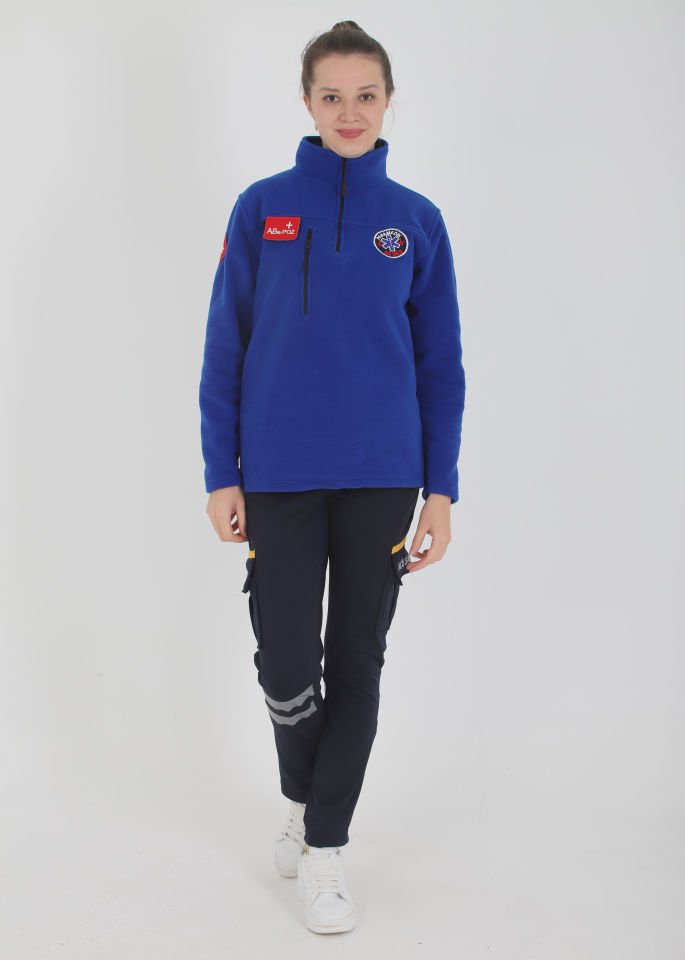 Yeni Paramedik Sax Mavisi Fermuarlı Swit (Unisex)