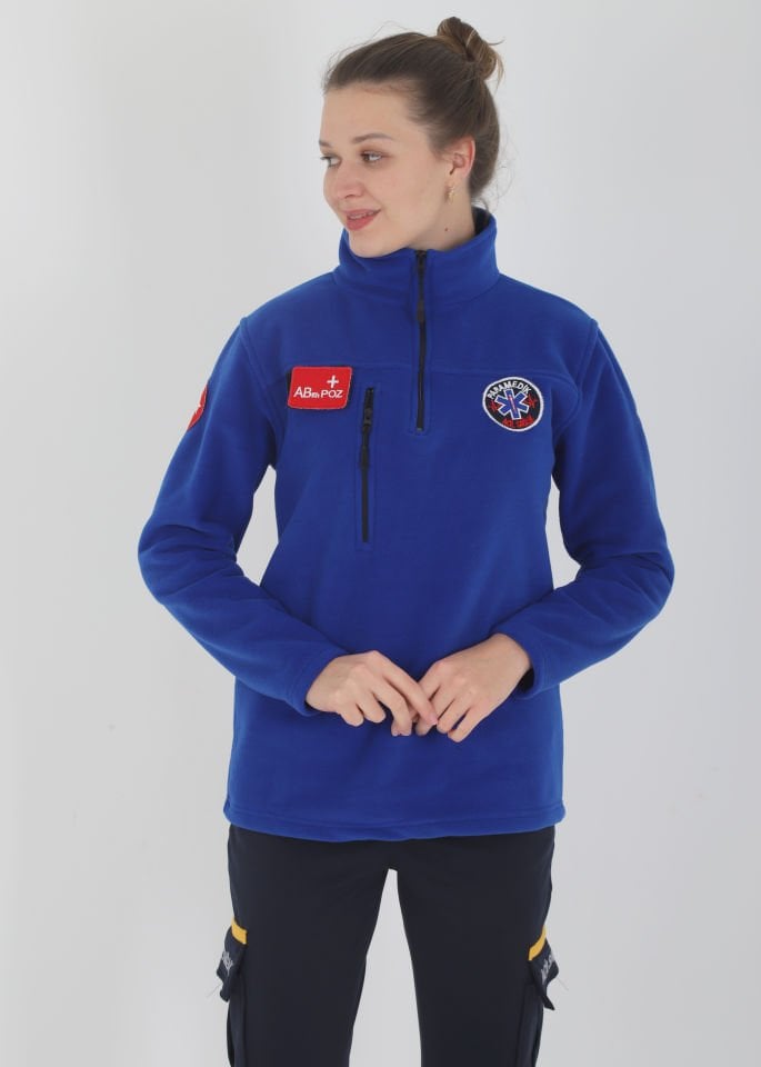 Yeni Paramedik Sax Mavisi Fermuarlı Swit (Unisex)