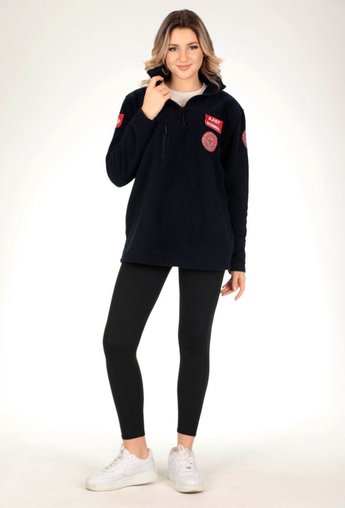Yeni Lacivert Evde Sağlık Fermuarlı Swit (Unisex)