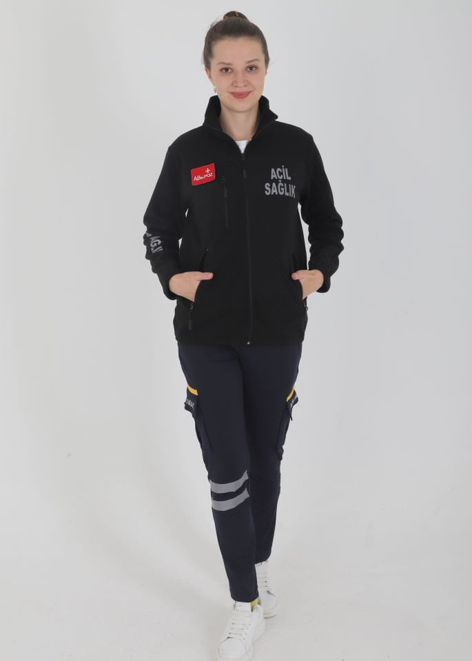 Yeni Siyah Acil Sağlık Polar (Unisex)