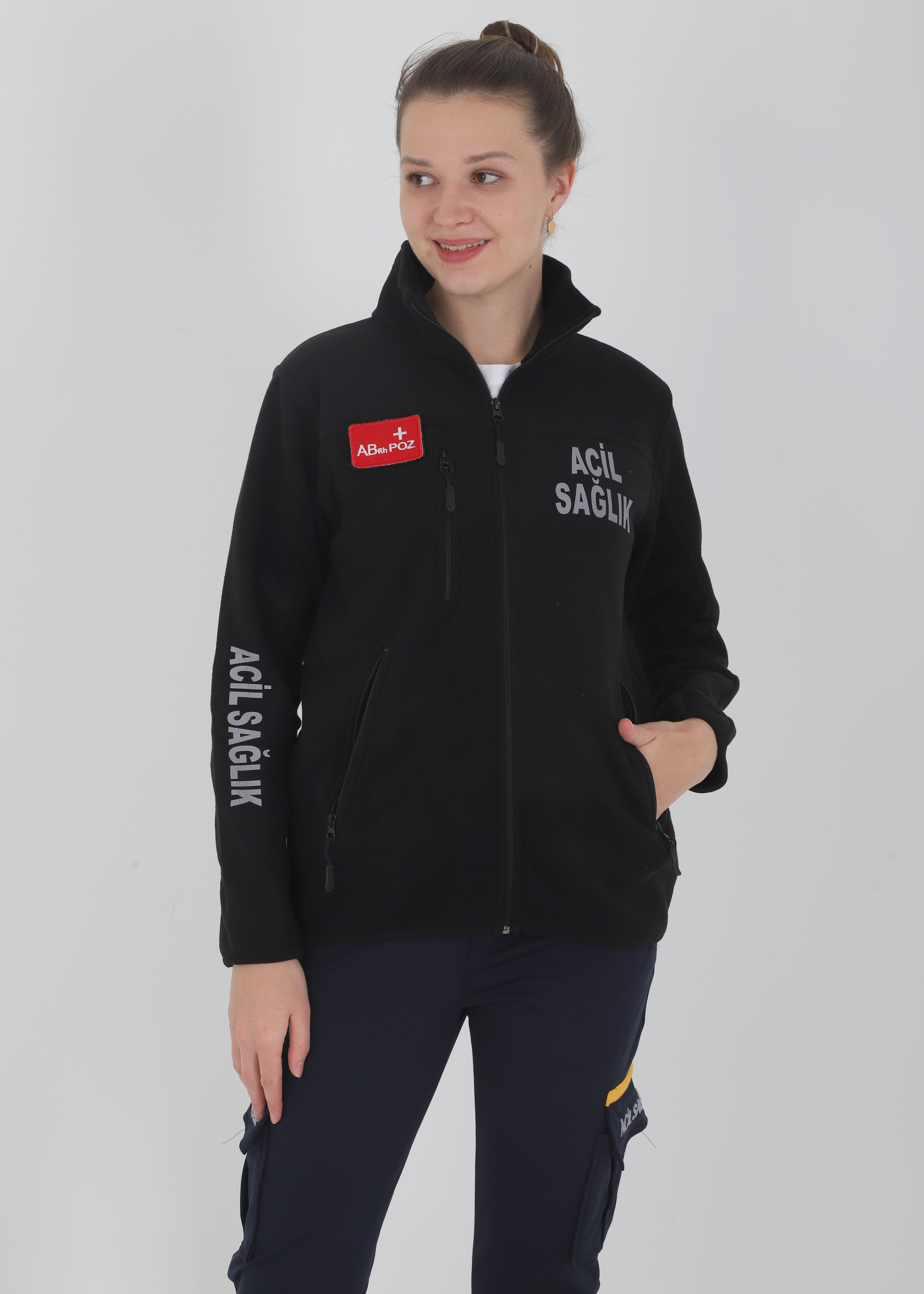 Yeni Siyah Acil Sağlık Polar (Unisex)