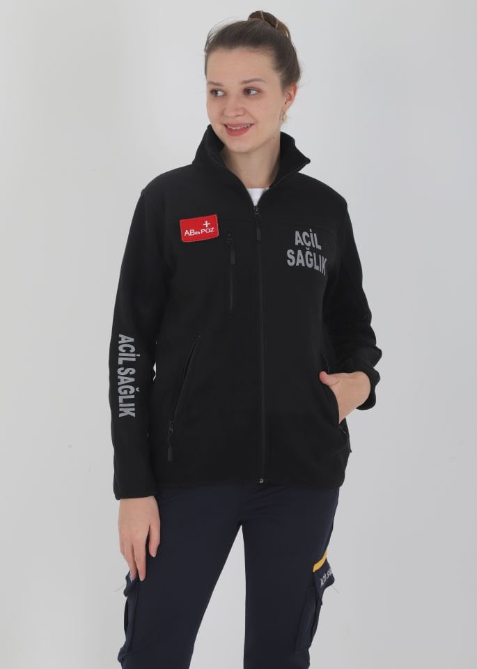 Yeni Siyah Acil Sağlık Polar (Unisex)