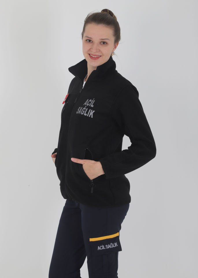 Yeni Siyah Acil Sağlık Polar (Unisex)