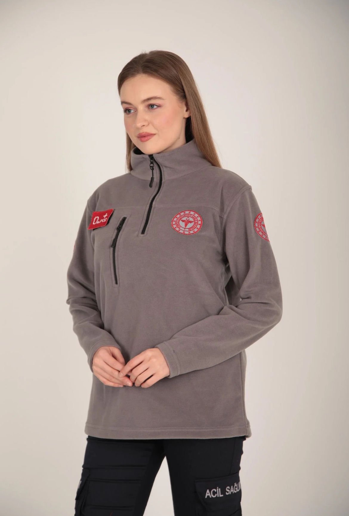 Yeni Evde Sağlık Füme Fermuarlı Swit (Unisex)