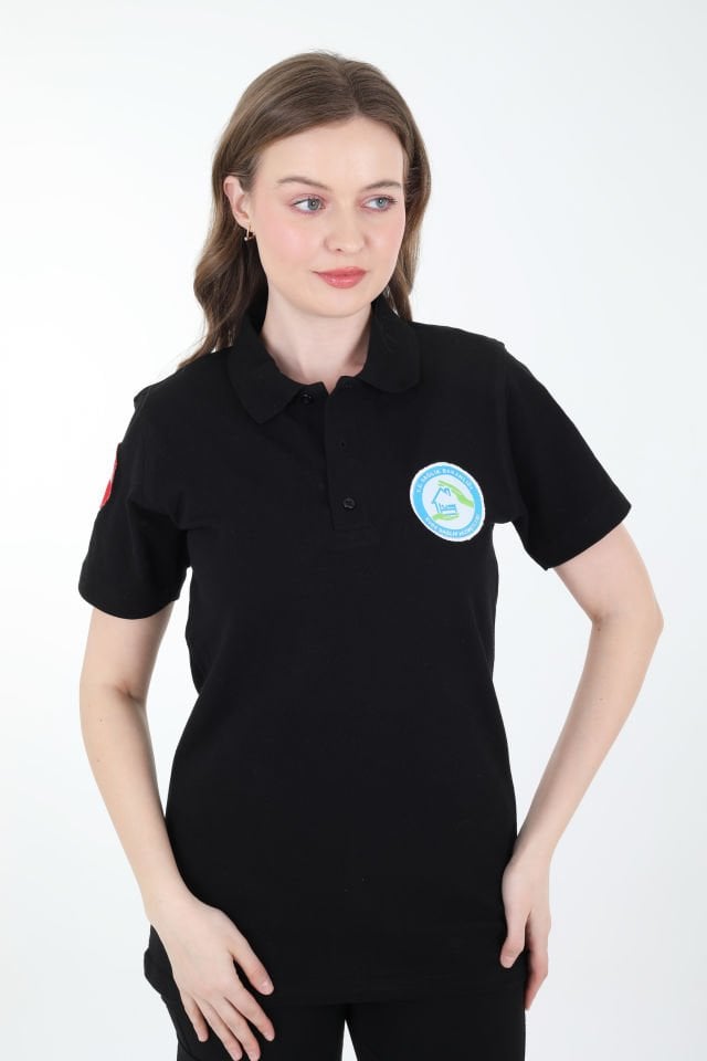 Evde Sağlık Siyah Lacost T-shirt (Unisex)