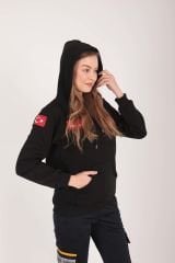 Yeni Siyah 112 Acil Sağlık Kapşonlu Swit (UNİSEX)